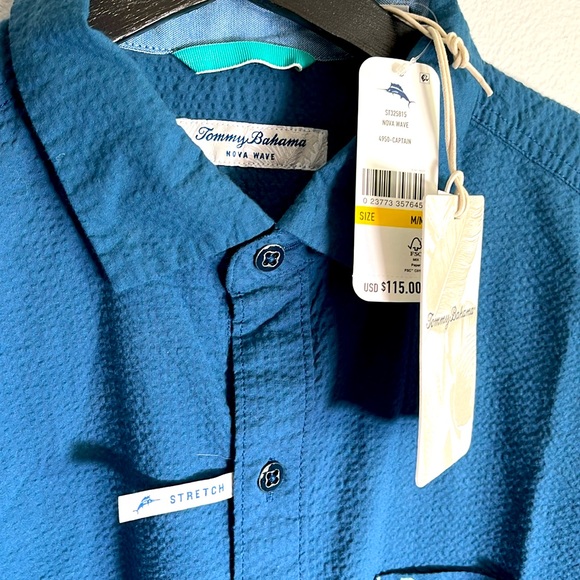 Tommy Bahama Nova Wake Stretch Cotton Shirt - Picture 5 of 9